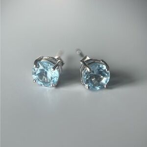 Sky Blue Topaz 1ct Sterling Silver Stud Earrings